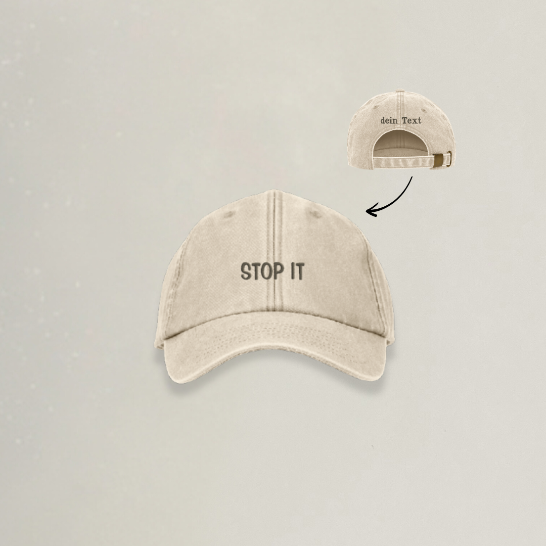 Kappe - STOP IT - mit Initialen/Name