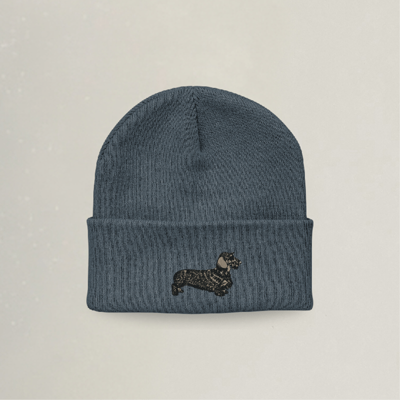 Beanie - Dackel - Stickerei idadi