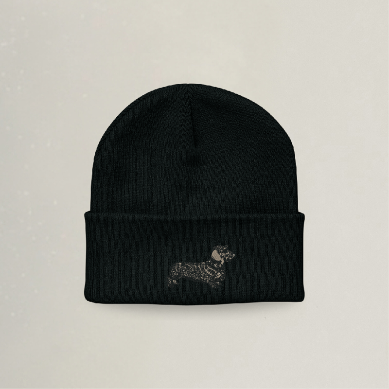 Beanie - Dackel - Stickerei idadi