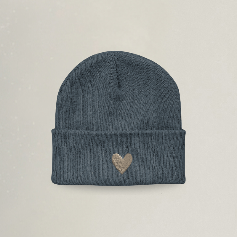 Beanie - Herz - Stickerei idadi