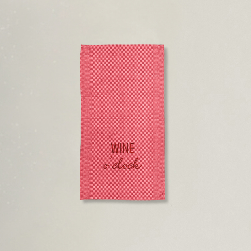 Küchentuch - Grubentuch - wine o'clock - Stickerei idadi