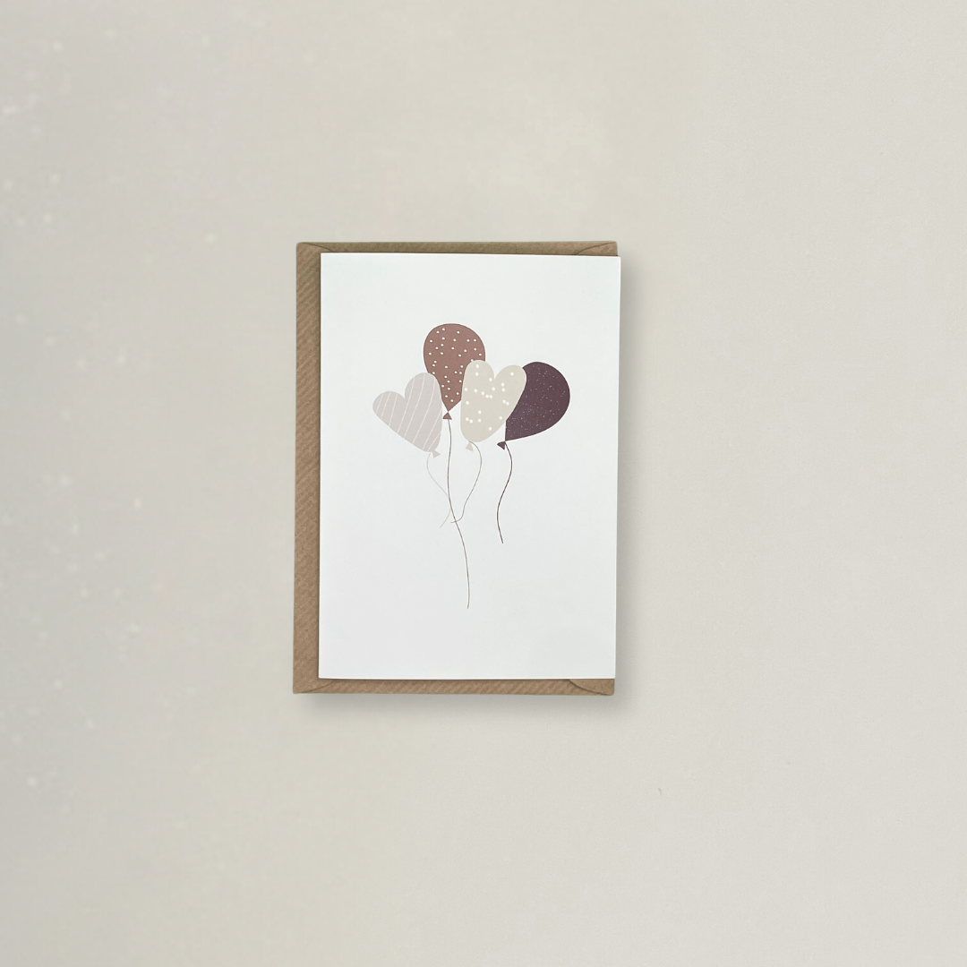 Luftballons - Grußkarte - Stickerei idadi