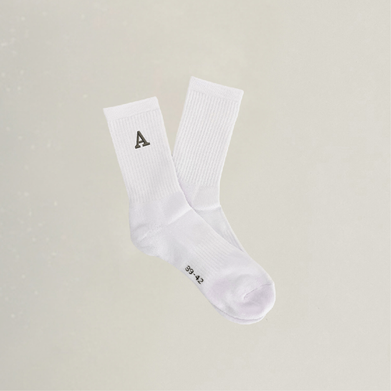Socken - Buchstaben - Stickerei idadi