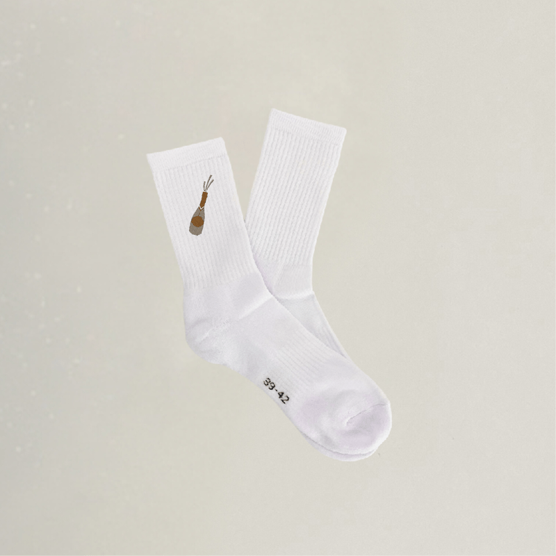 Socken - Champagne - Stickerei idadi