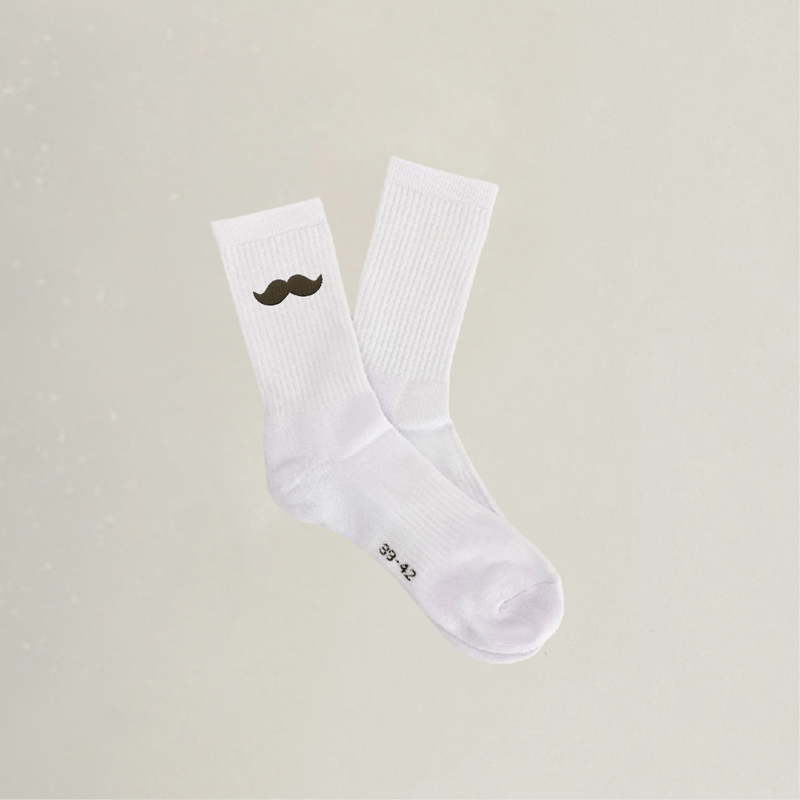 Socken - Mustache - Stickerei idadi