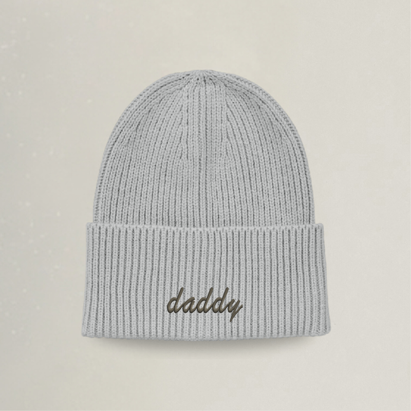 Strick Beanie - daddy - Stickerei idadi