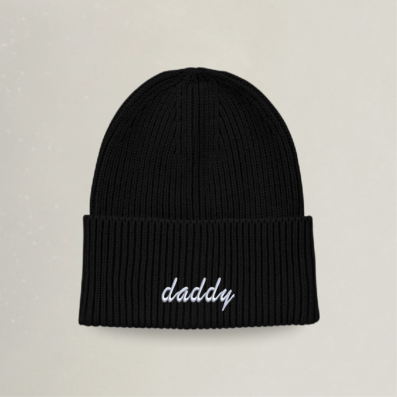 Strick Beanie - daddy - Stickerei idadi