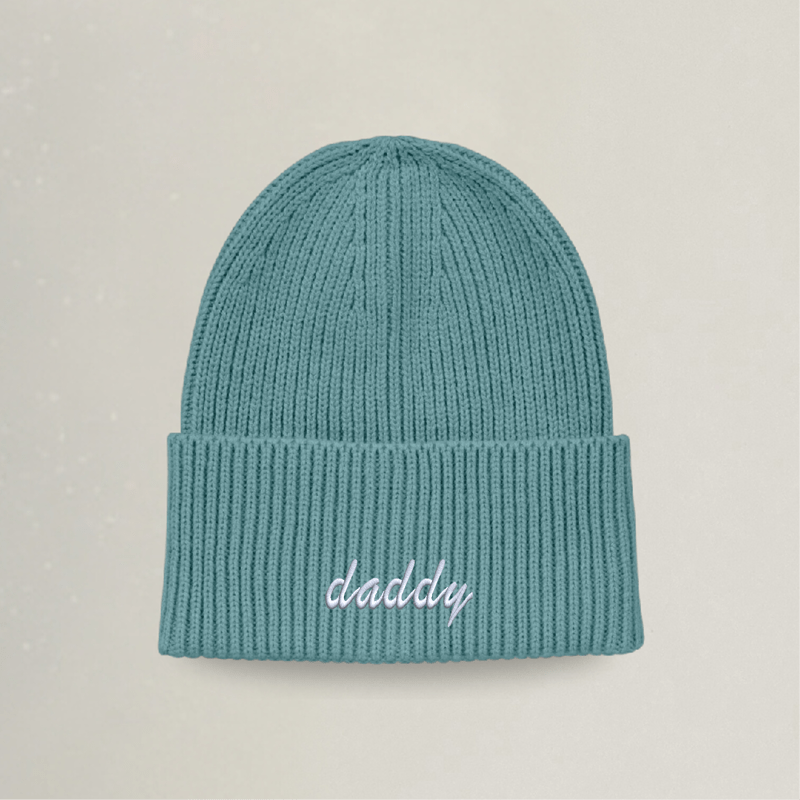 Strick Beanie - daddy - Stickerei idadi