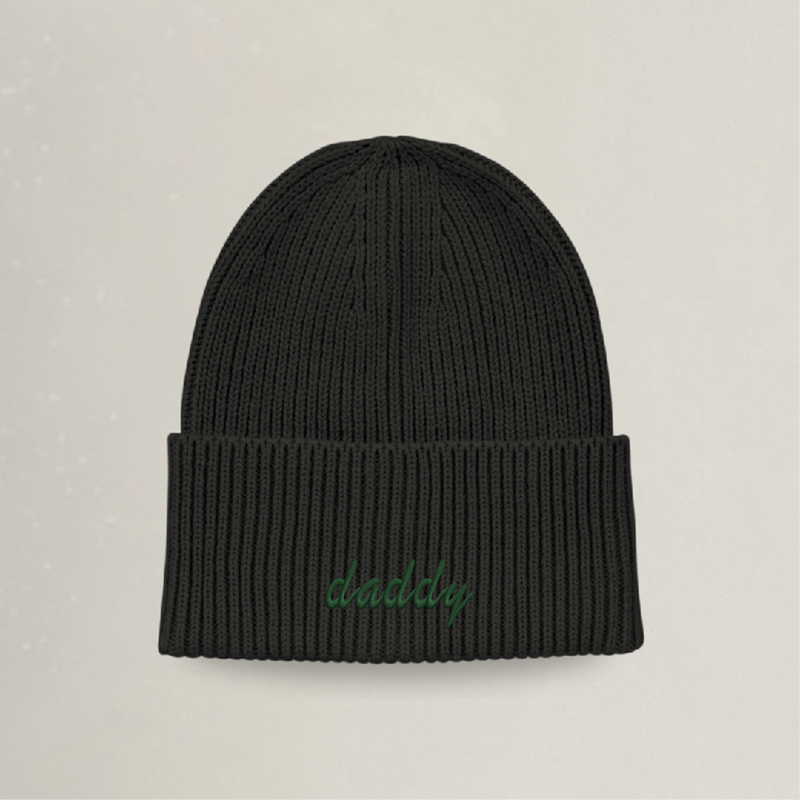 Strick Beanie - daddy - Stickerei idadi