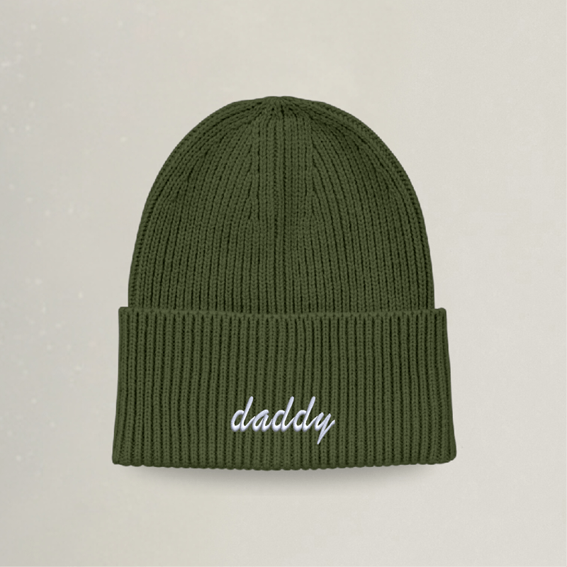 Strick Beanie - daddy - Stickerei idadi