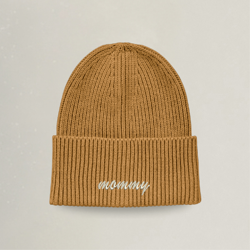 Strick Beanie - mommy - Stickerei idadi