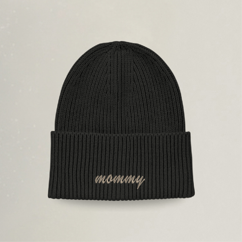 Strick Beanie - mommy - Stickerei idadi