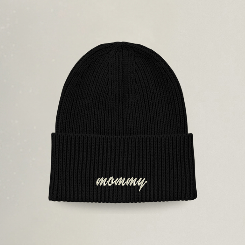 Strick Beanie - mommy - Stickerei idadi