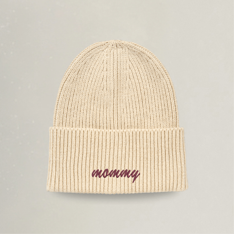 Strick Beanie - mommy - Stickerei idadi