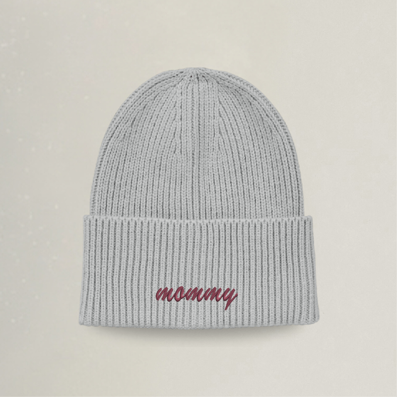 Strick Beanie - mommy - Stickerei idadi