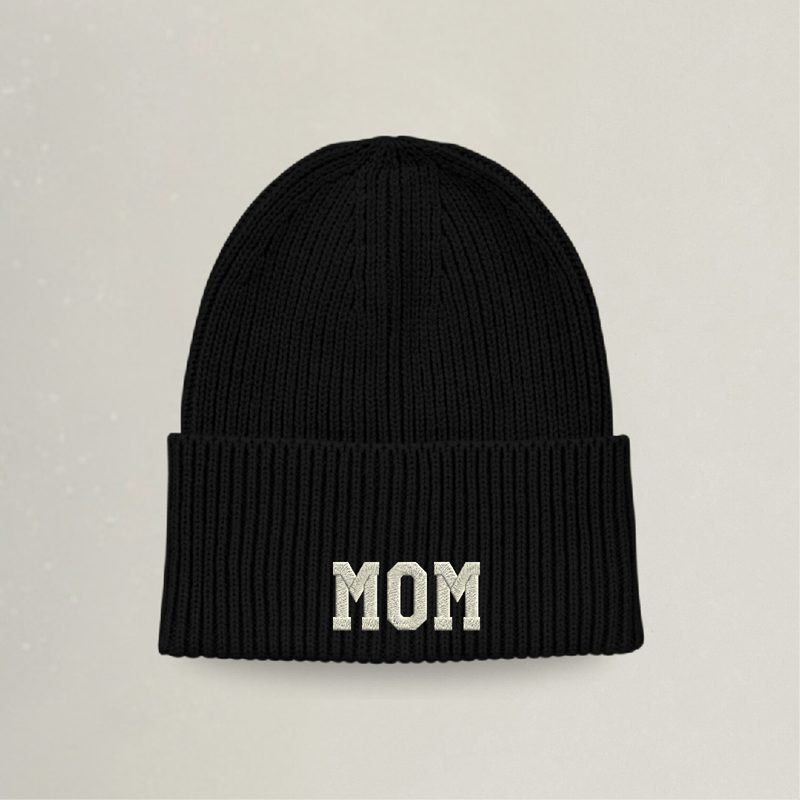 Strick Beanie - MOM - Stickerei idadi