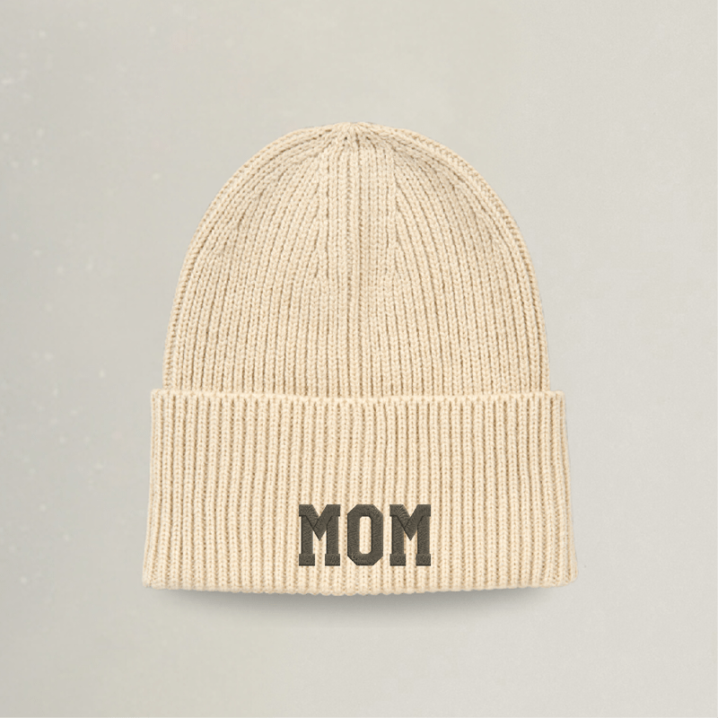 Strick Beanie - MOM - Stickerei idadi