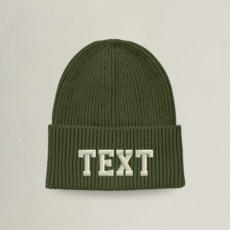 Strick Beanie - Personalisiert - Stickerei idadi