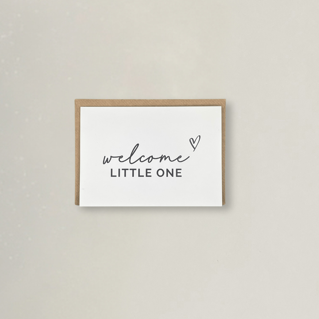 Welcome Little One - Grußkarte - Stickerei idadi