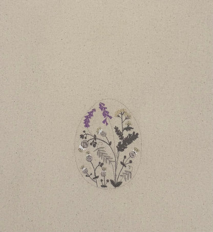 Stoffbeutel mit Blumenstickerei im Wildblumen-Design