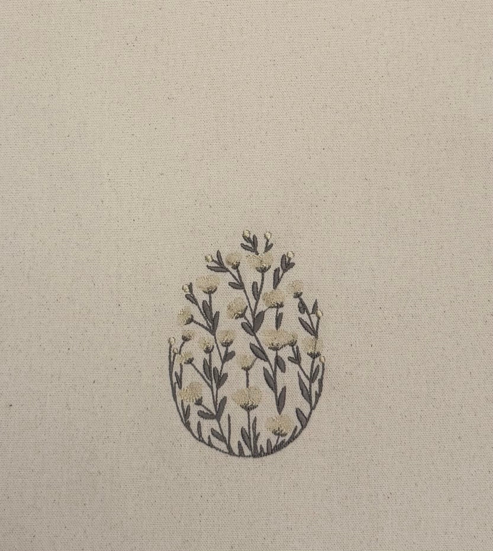 Stoffbeutel mit Blumenstickerei im Vintage-Design 