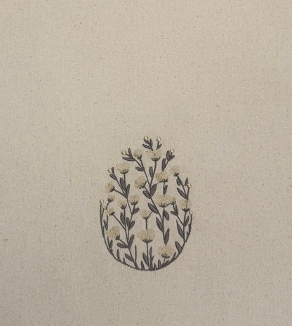 Stoffbeutel mit Blumenstickerei im Vintage-Design 