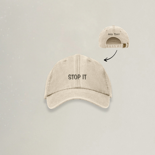 Kappe - STOP IT - mit Initialen/Name