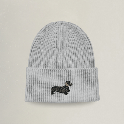Strick Beanie - Dackel - Stickerei idadi